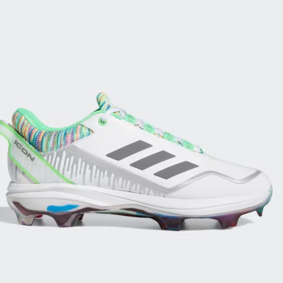 Adidas Icon 7 Dripped-Out TPU Mens Sz 12.0 Baseball Cleats Multicolor GW7715 NEW